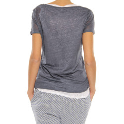 T-Shirt ”Double” Majestic Filatures blue